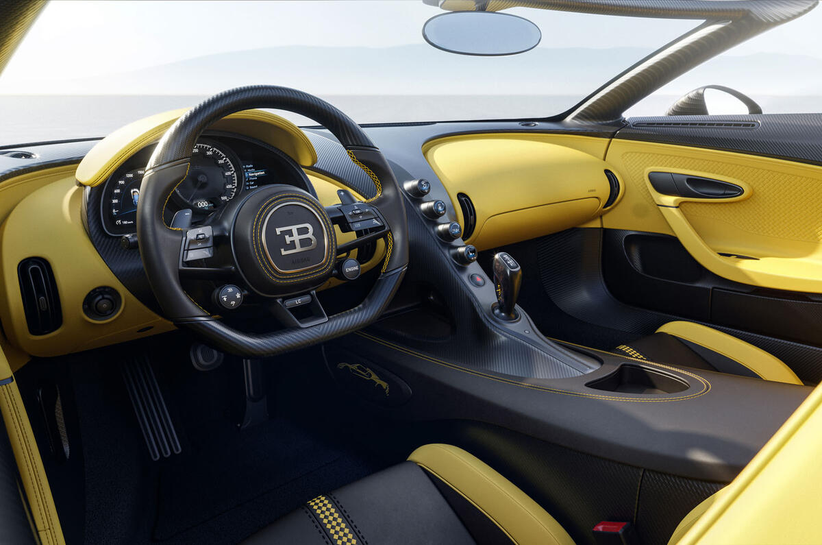 Bugatti Mistral roadster interior front Bugatti Mistral roadster interior front