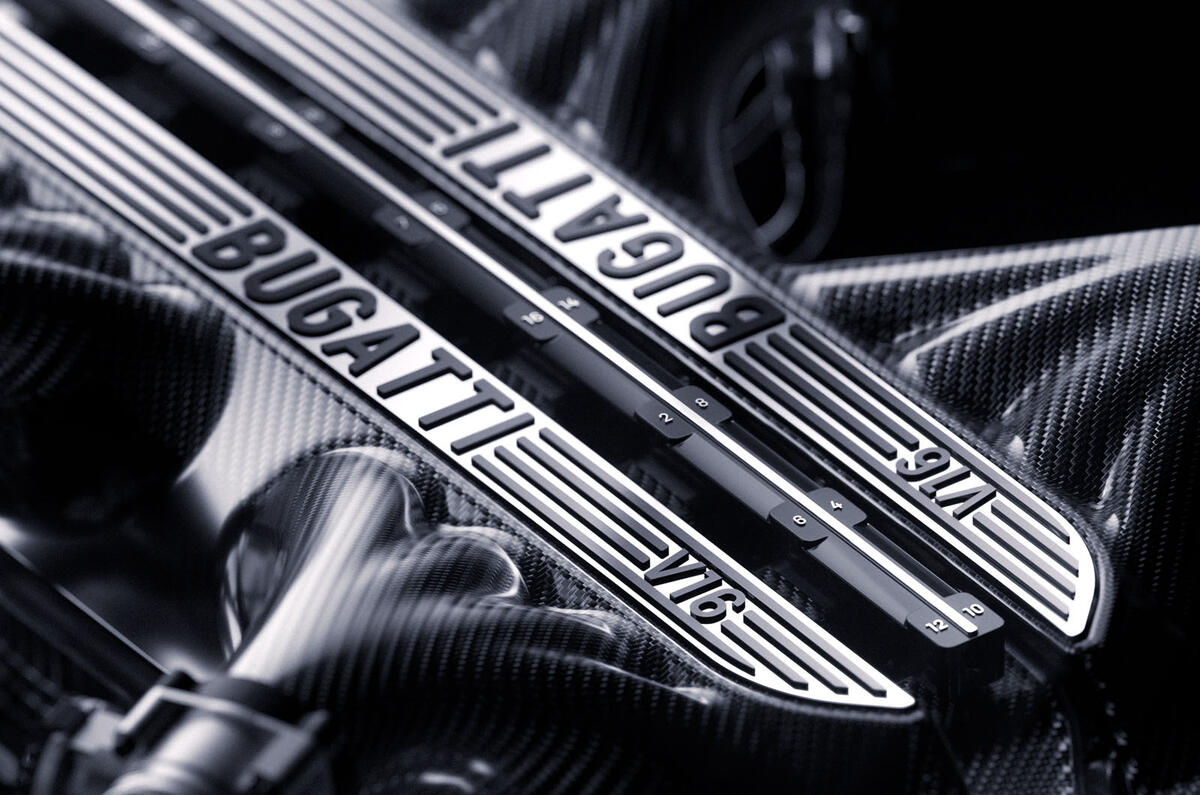 Bugatti V16 engine teaser Bugatti V16 engine teaser