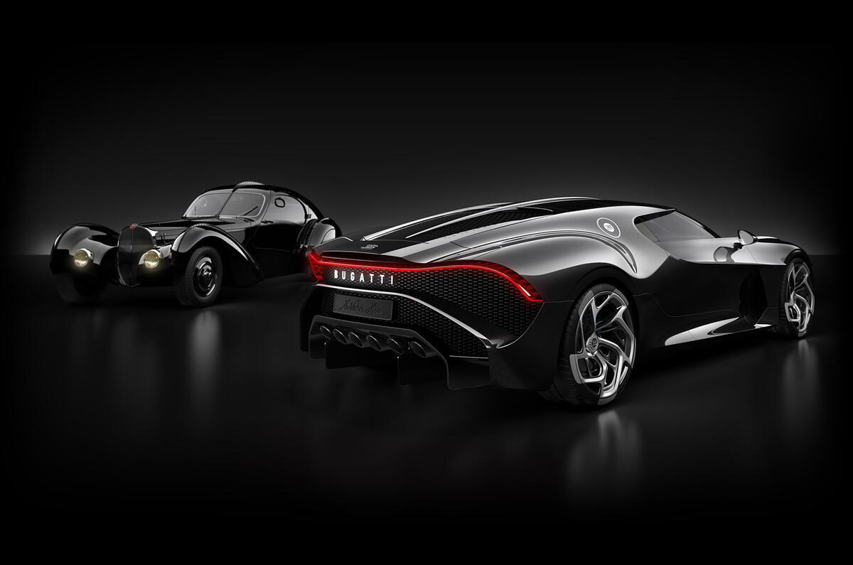 Bugatti La Voiture Noire official press photos - original with homage