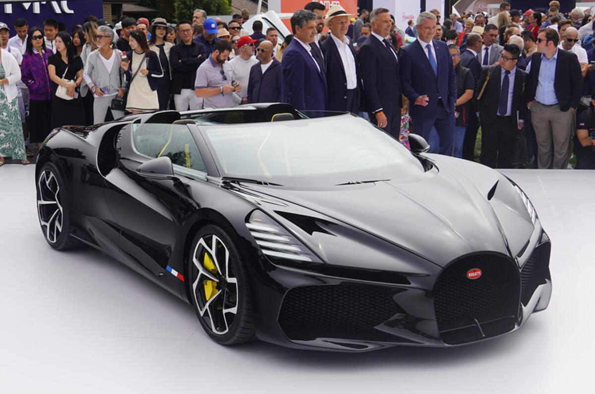 Bugatti Mistral front on stage