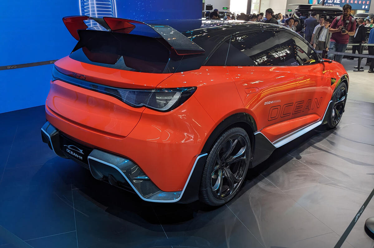 BYD Ocean M concept at Beijing motor show rear quarter BYD Ocean M concept at Beijing motor show rear quarter