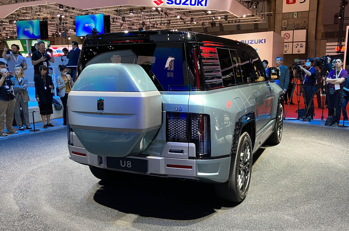 BYD Yangwang U8 Tokyo motor show 2023 rear BYD Yangwang U8 Tokyo motor show 2023 rear