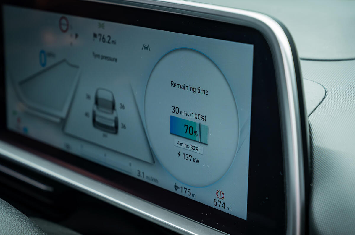 Faster charging in the Hyundai IONIQ 6 means you can fit charging around your journey more easily Faster charging in the Hyundai IONIQ 6 means you can fit charging around your journey more easily
