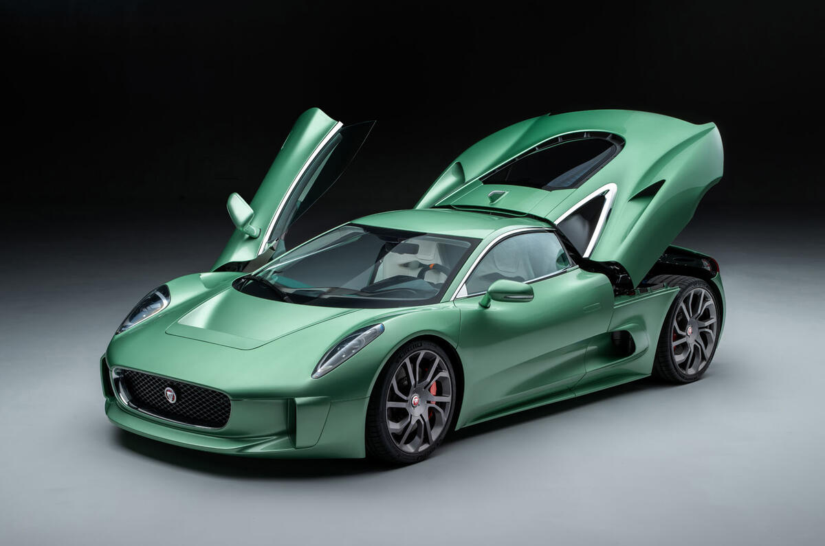 Callum Jaguar C X75 2 front quarter engine bay open Callum Jaguar C X75 2 front quarter engine bay open