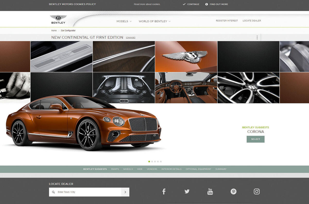 Online car configurator