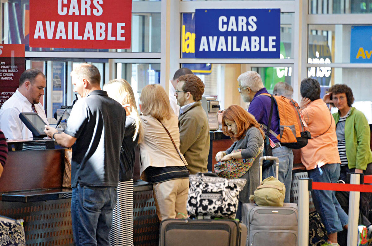 Car rental desk Getty Images