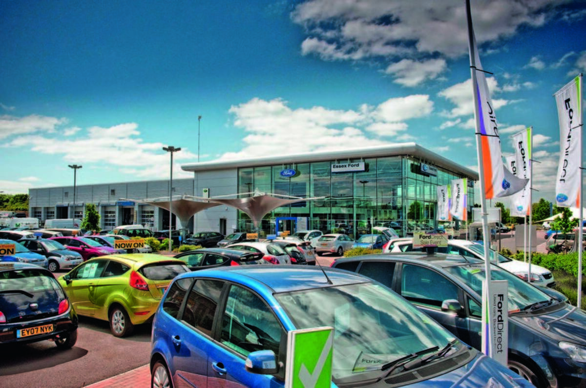 Car dealer forecourt
