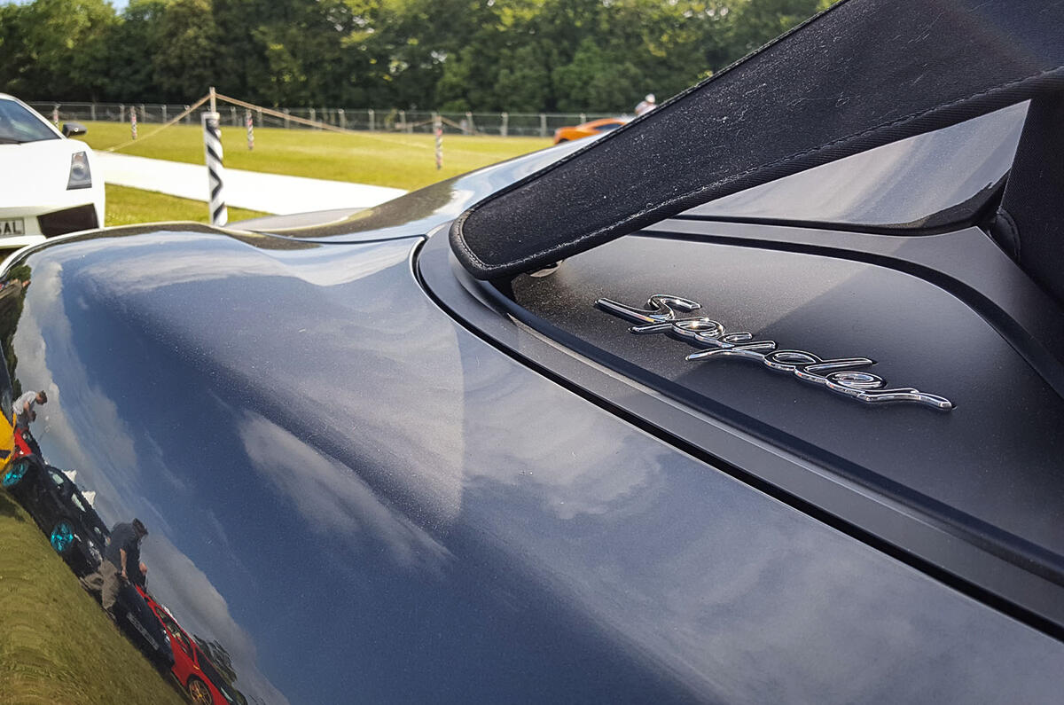 PORSCHE BOXSTER SPYDER: Roof mechanism helped keep weight down to 1275kg