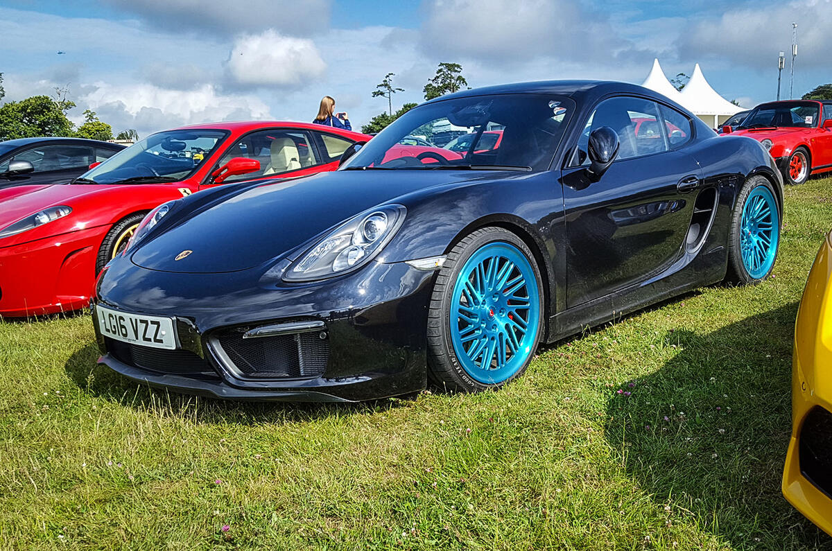 PORSCHE CAYMAN: Unremarkable in this company... expect for one detail