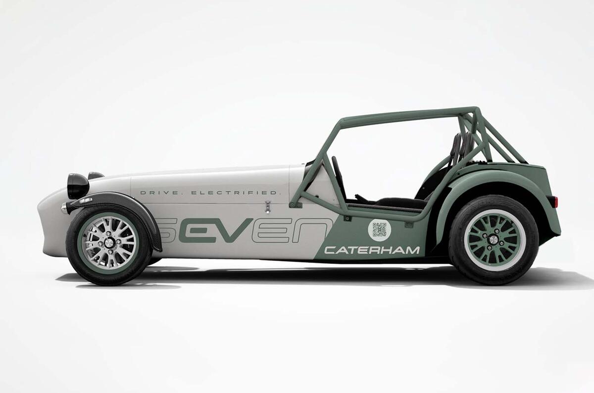 Caterham Seven EV side Caterham Seven EV side