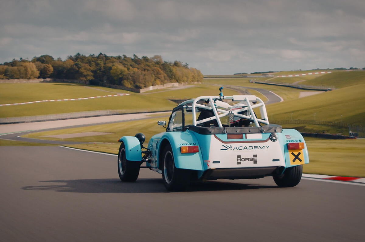 Caterham Academy race car on track   rear
