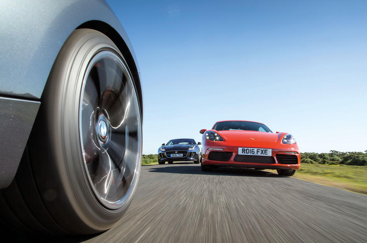 Porsche 718 Cayman S vs BMW M2 vs Jaguar F-Type: battle of the luxury sports cars