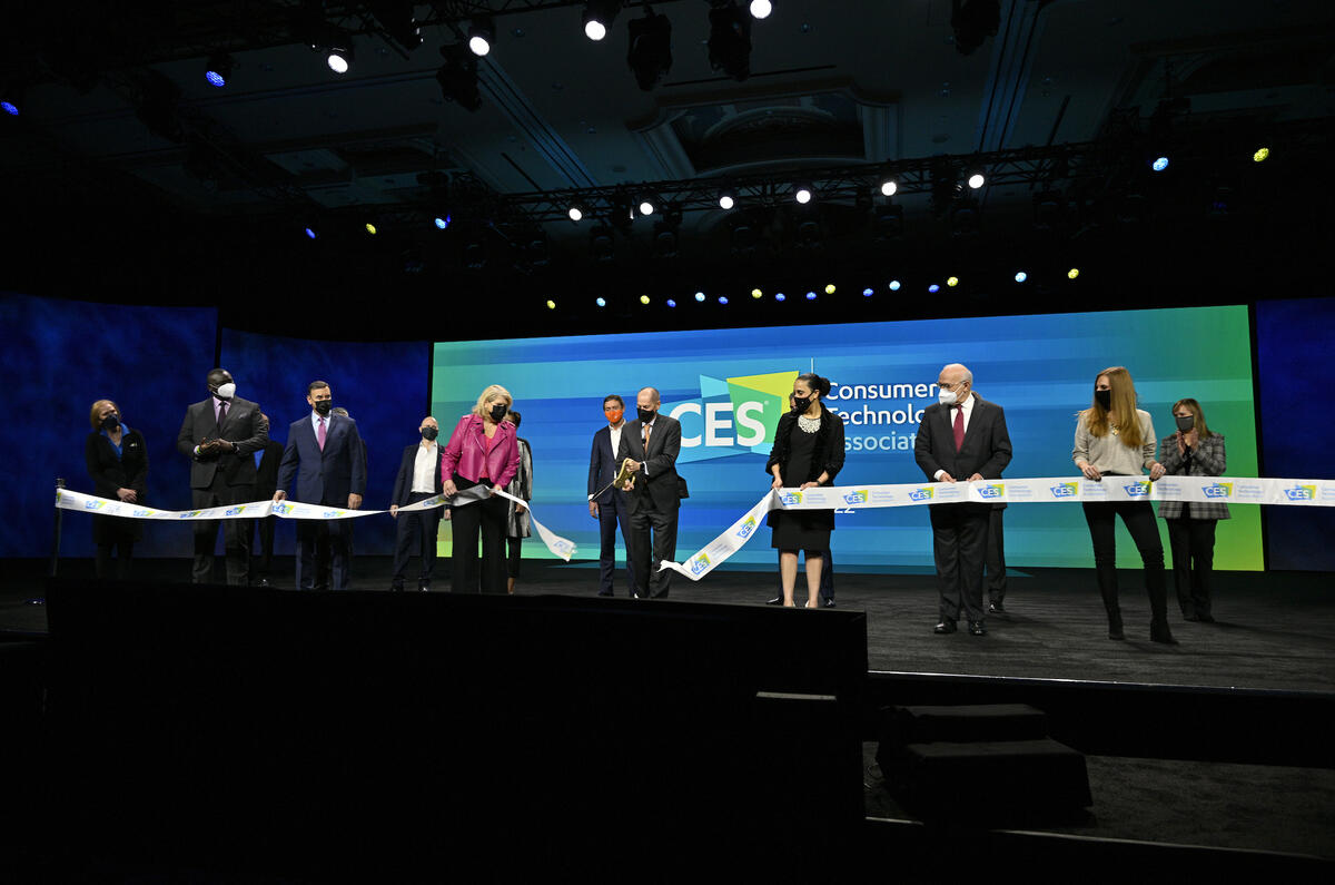 CES 2022 ribbon cutting CES 2022 ribbon cutting