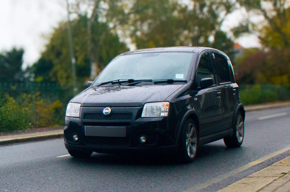 Charlie Martin Fiat Panda 100HP front quarter tracking
