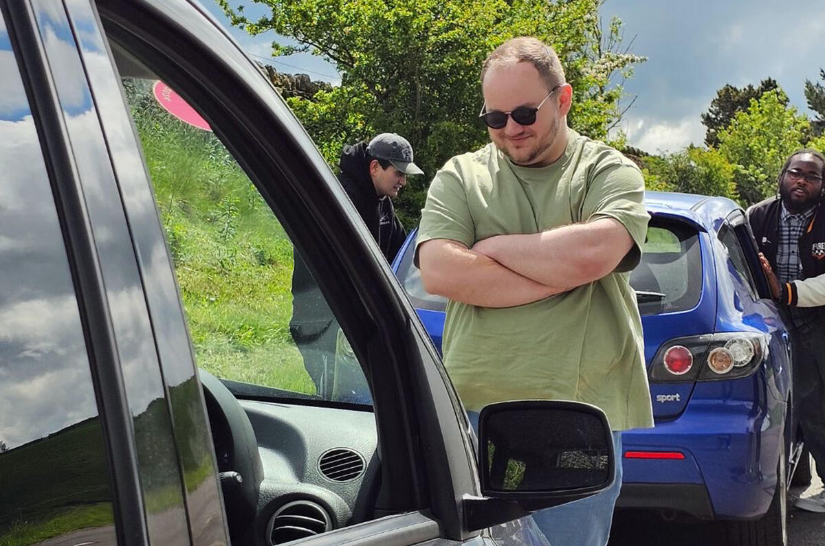 Charlie Martin Fiat Panda 100HP smiling