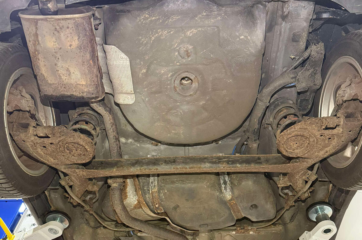 Charlie Martin Fiat Panda 100HP underside rust