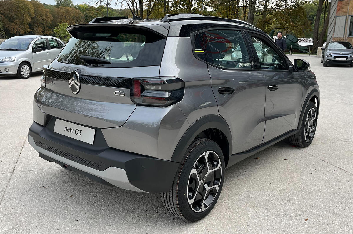 Citroen C3 petrol rear three quarter Citroen C3 petrol rear three quarter