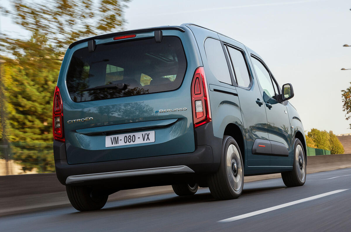 Citroen E Berlingo rear three quarter