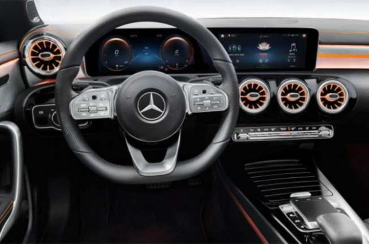 Mercedes CLA leaked image by Redline interior