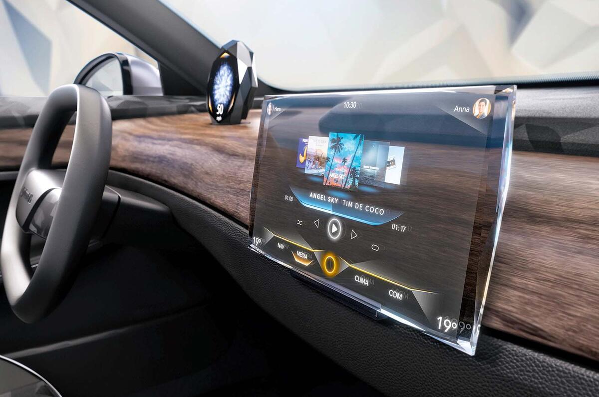 Continental micro LED crystal infotainment