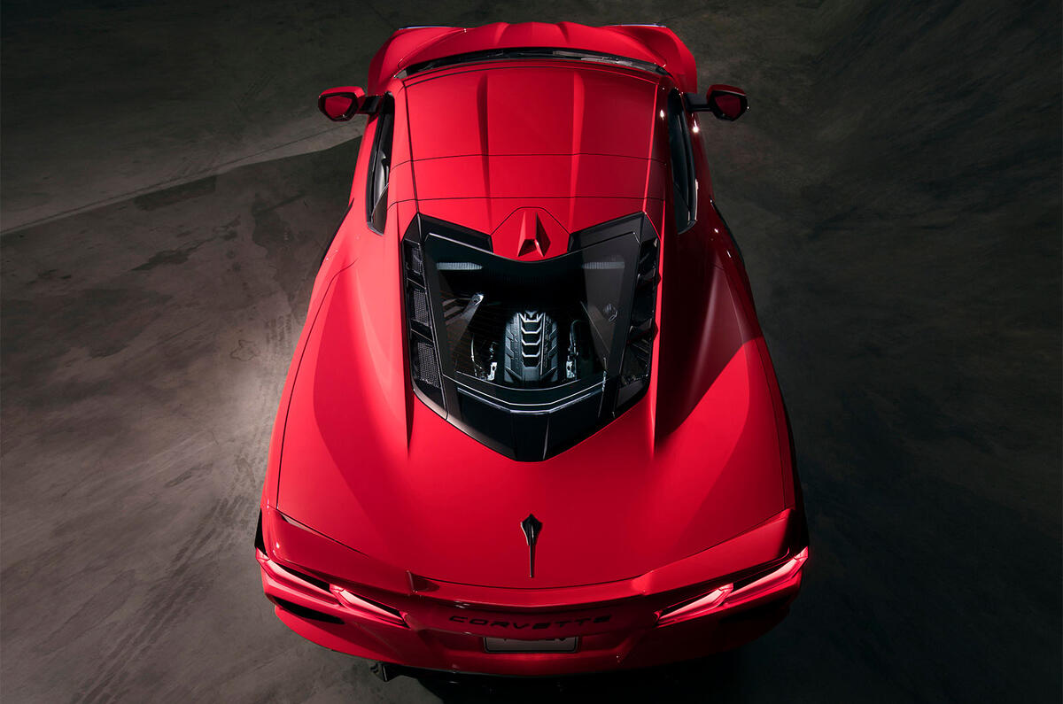 Corvette Stingray C8 official reveal - aerial view