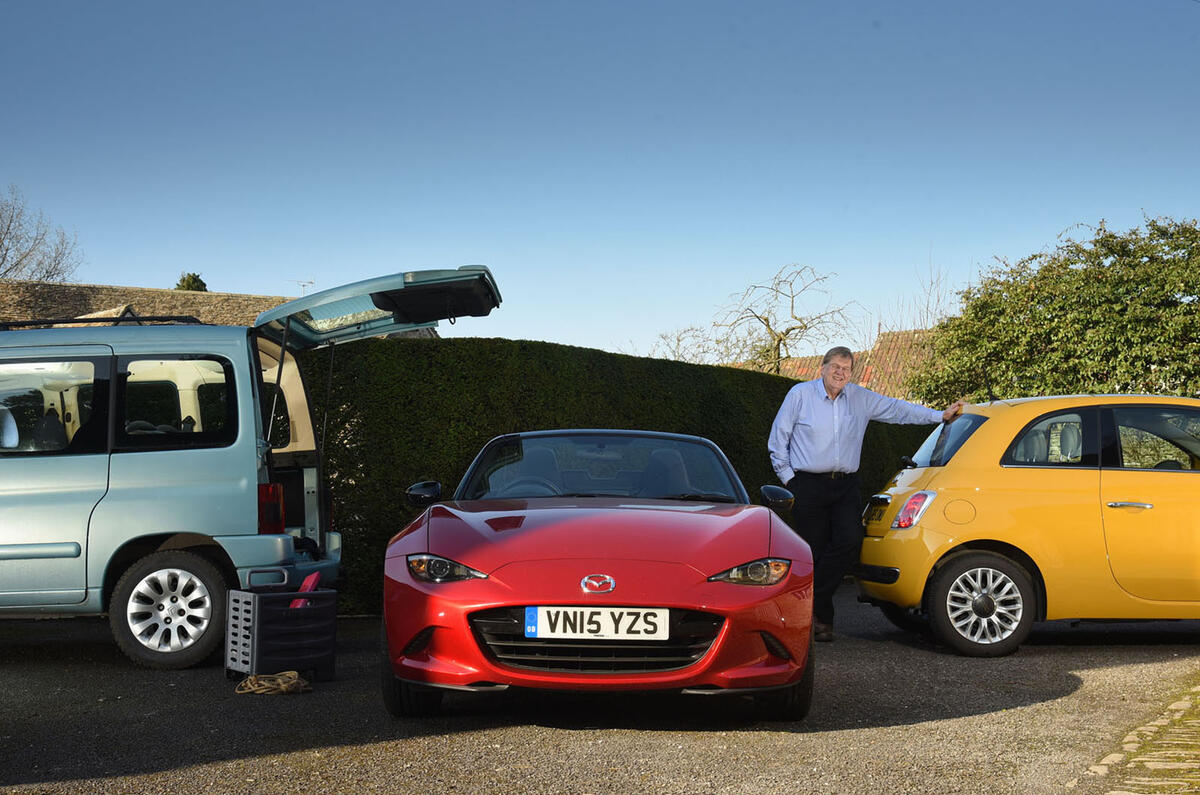 2003 Citroën Berlingo Multispace, 2015 Mazda MX-5, 2015 Fiat 500 TwinAir