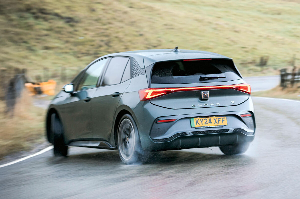 Cupra Born powerslide rear quarter tracking