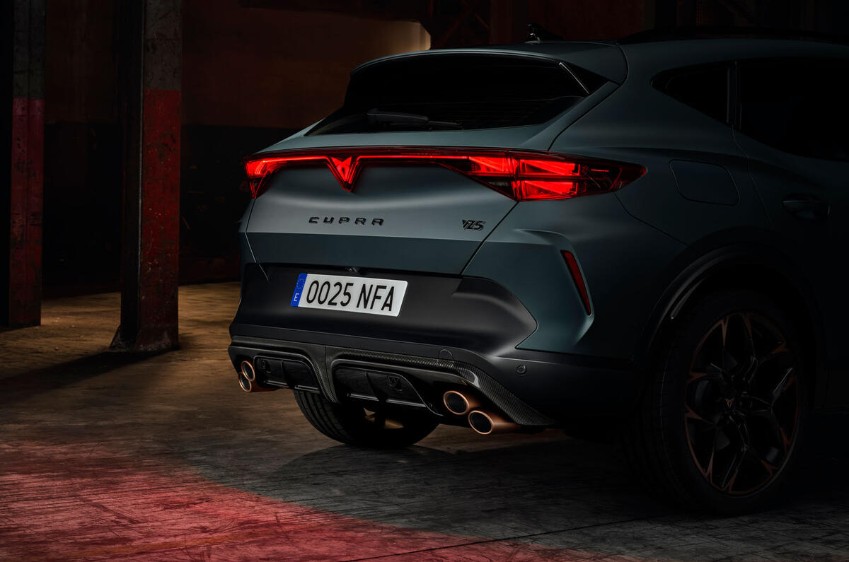 Cupra Formentor VZ5 rear quarter close Cupra Formentor VZ5 rear quarter close