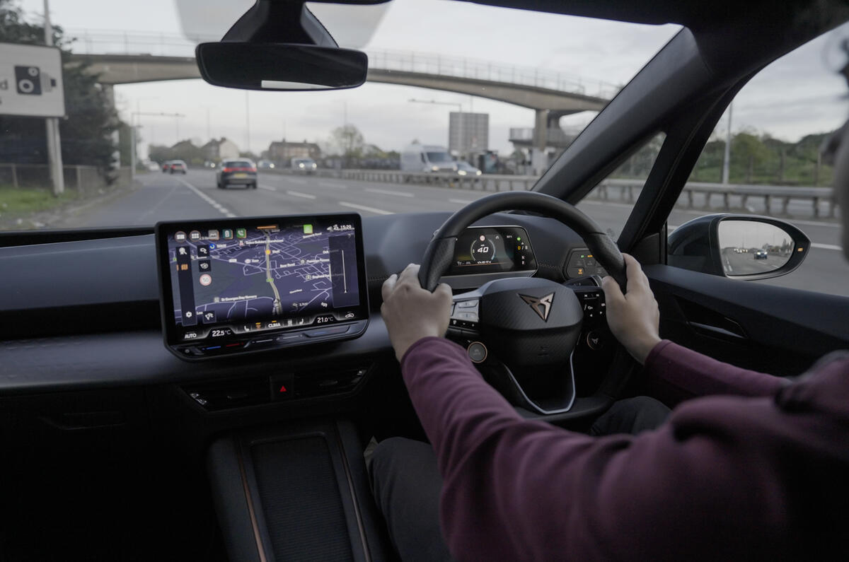 CUPRA Born interior driving CUPRA Born interior driving