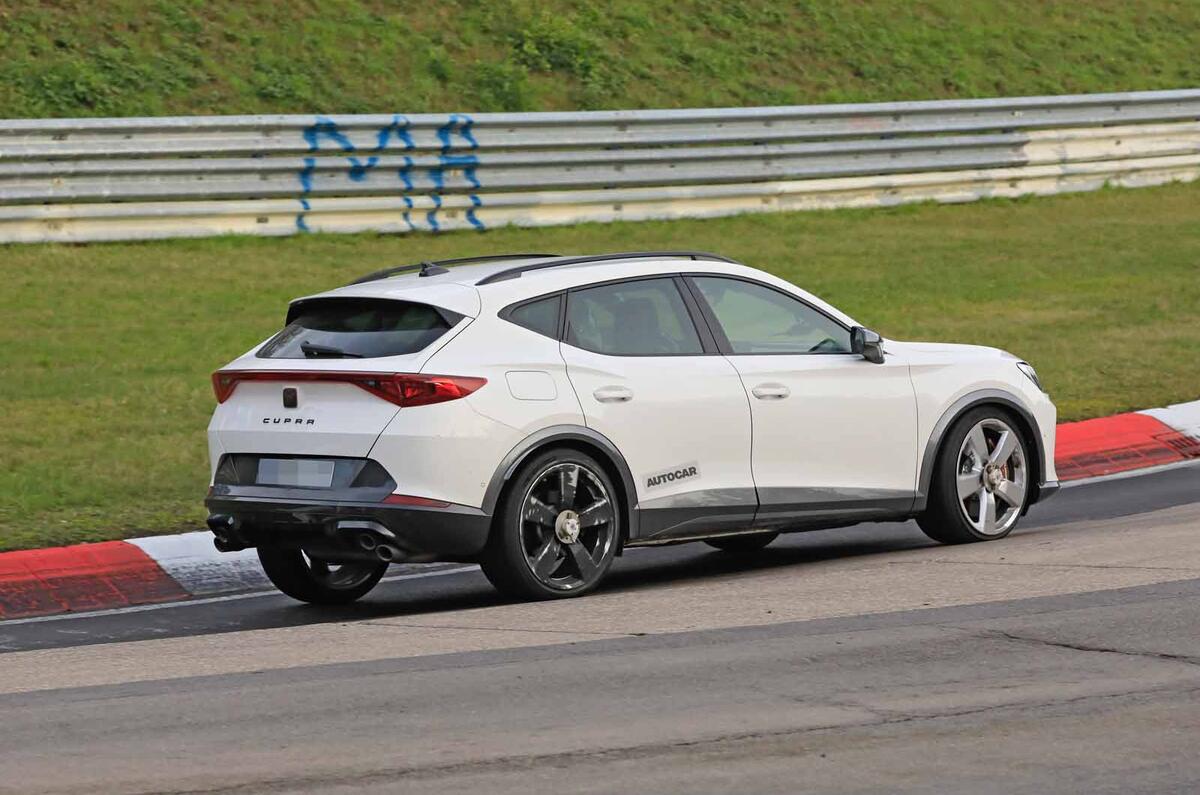 Cupra Formentor five-cylinder prototype rear side Cupra Formentor five-cylinder prototype rear side