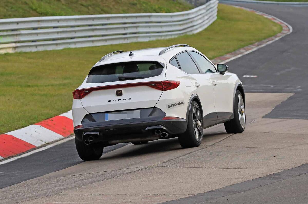 Cupra Formentor five-cylinder prototype rear Cupra Formentor five-cylinder prototype rear