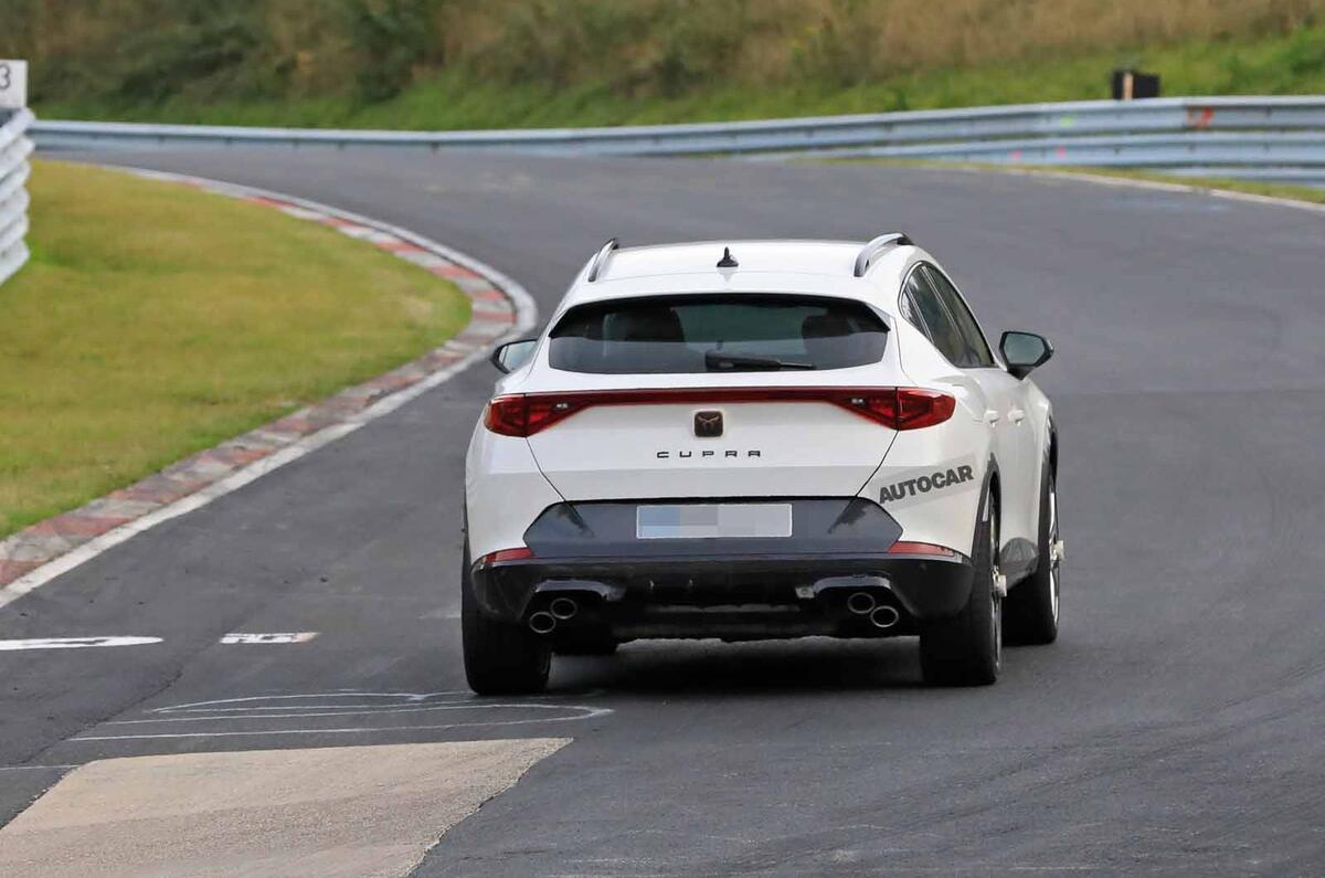 Cupra Formentor five-cylinder prototype rear far Cupra Formentor five-cylinder prototype rear far