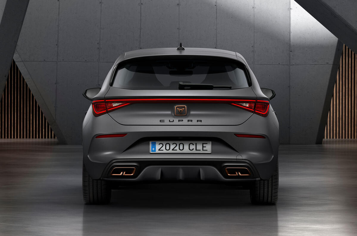 Cupra Leon eHybrid hatch official press images - rear end Cupra Leon eHybrid hatch official press images - rear end