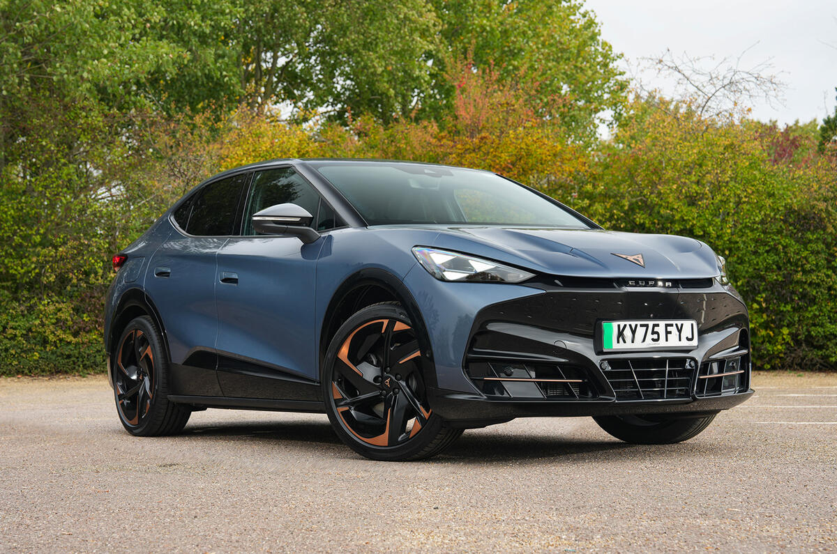 Cupra Tavascan exterior front three-quarter shot Cupra Tavascan exterior front three-quarter shot