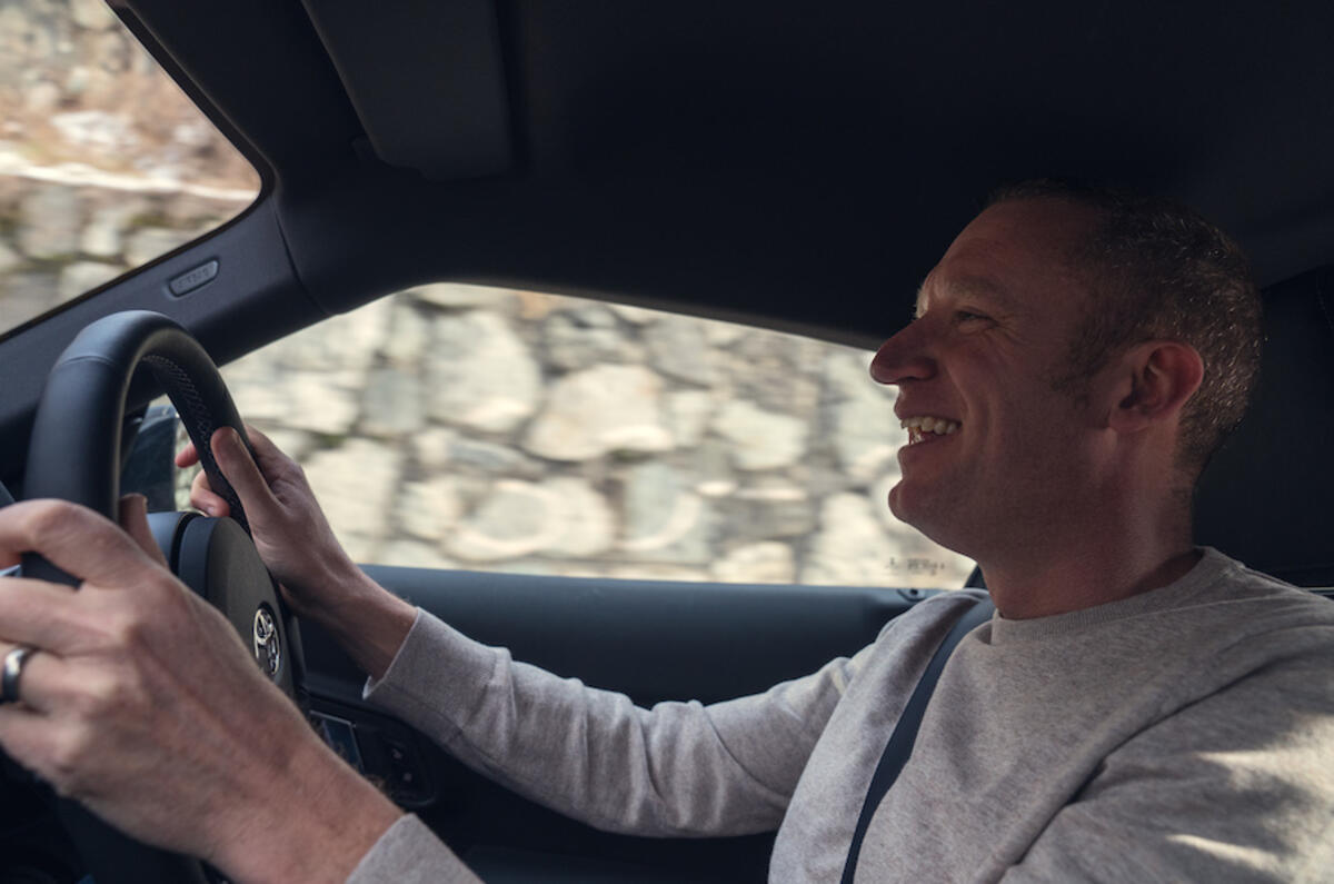 World Rallycross commentator Andrew Coley has joined us for the trip, and is revelling in the Toyota GR Supra's performance World Rallycross commentator Andrew Coley has joined us for the trip, and is revelling in the Toyota GR Supra's performance