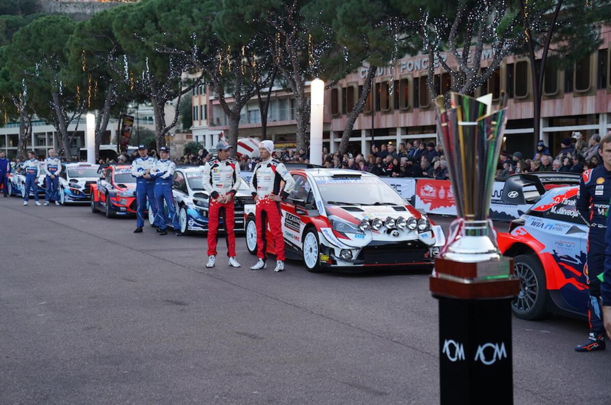 Eyes on the prize: six-times champion and six-times Rallye Monte Carlo winner Sebastien Ogier stakes his claim on the trophy Eyes on the prize: six-times champion and six-times Rallye Monte Carlo winner Sebastien Ogier stakes his claim on the trophy