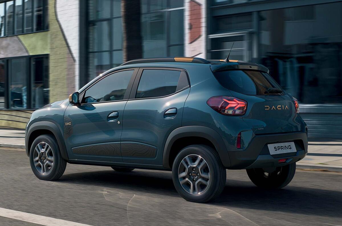Dacia Spring extreme rear three quarter Dacia Spring extreme rear three quarter