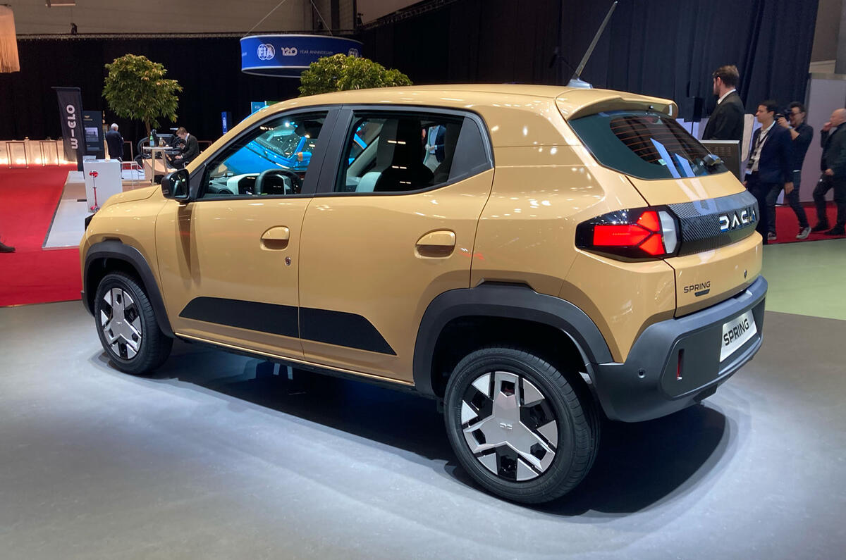 Dacia Spring Geneva motor show rear quarter