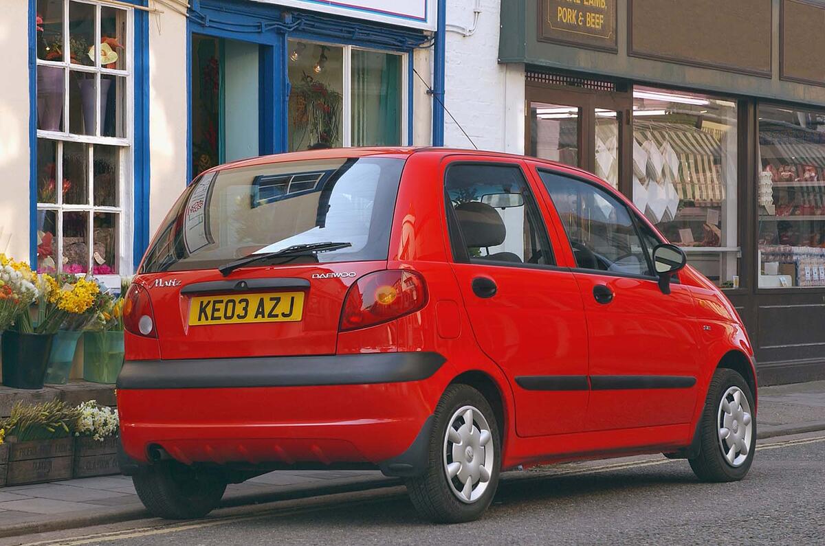 Daewoo matiz rear three quarter