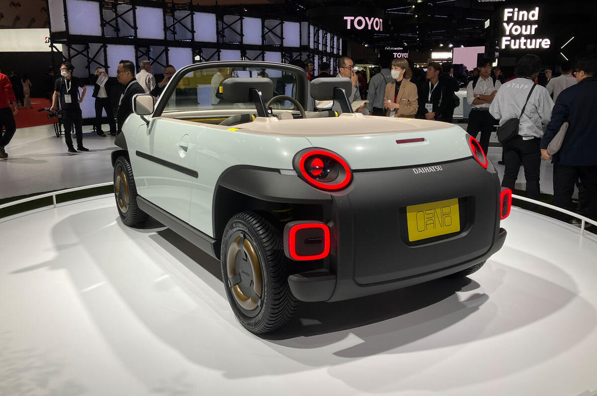 Daihatsu Ospano concept Tokyo motor show 2023 rear quarter Daihatsu Ospano concept Tokyo motor show 2023 rear quarter