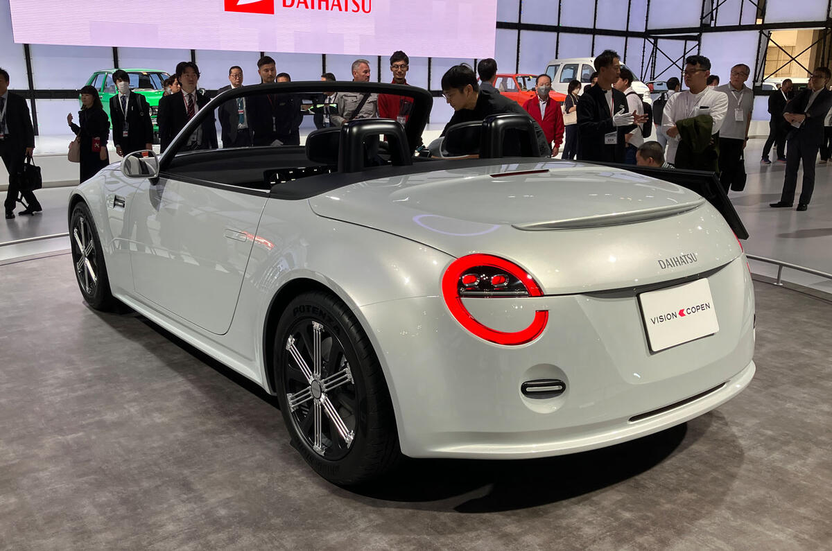Daihatsu Vision Copen Tokyo motor show 2023 rear quarter Daihatsu Vision Copen Tokyo motor show 2023 rear quarter