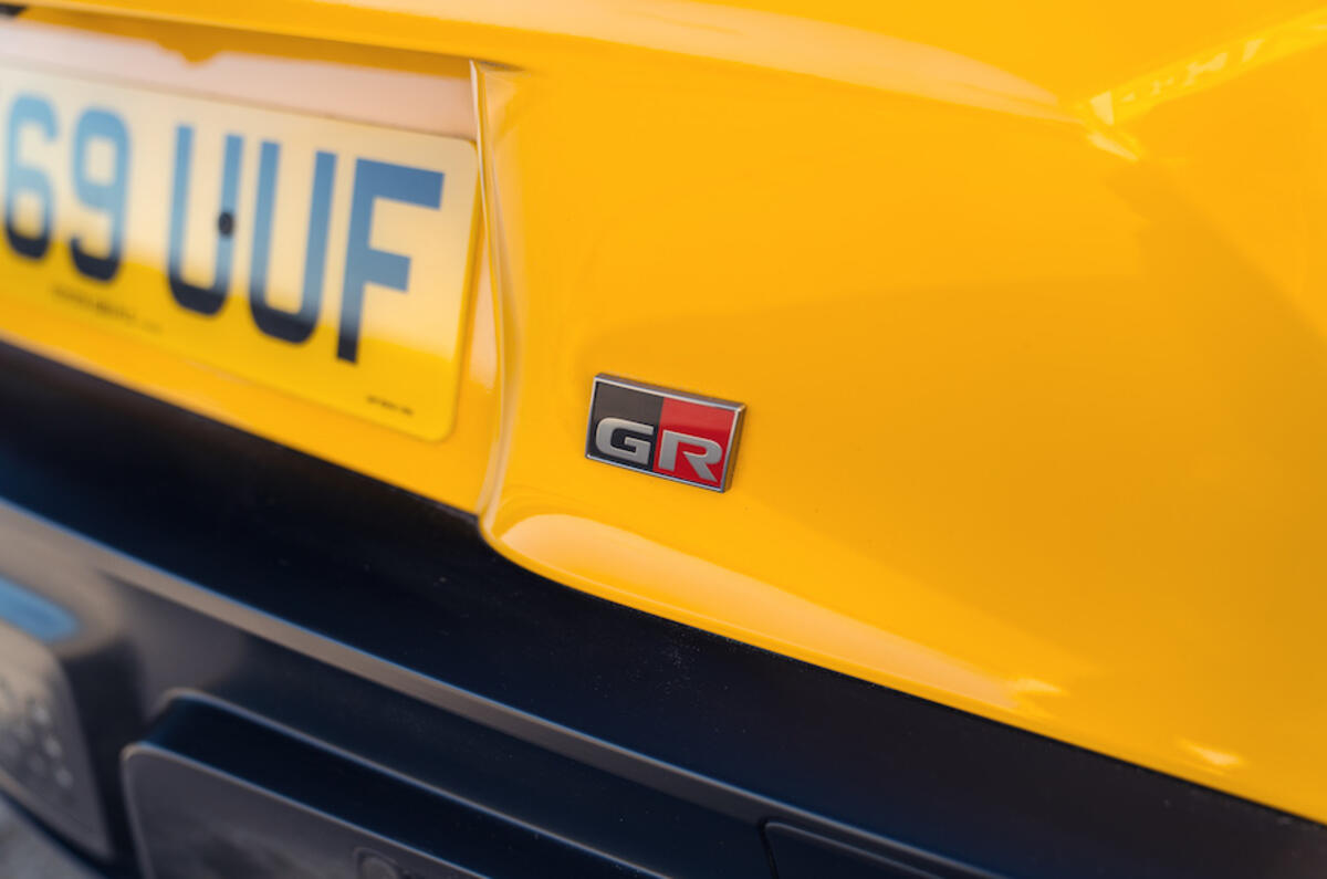 The GR logo reminds you of the GAZOO Racing heritage under the Toyota GR Supra's skin The GR logo reminds you of the GAZOO Racing heritage under the Toyota GR Supra's skin