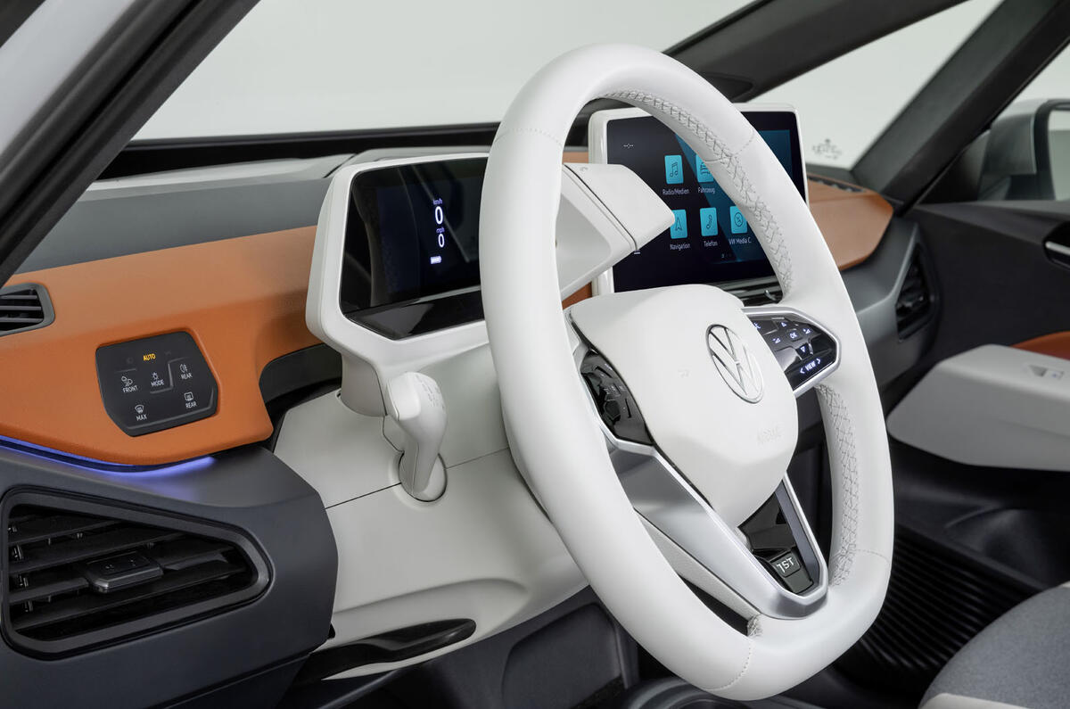 2020 Volkswagen ID 3 reveal - steering wheel detail