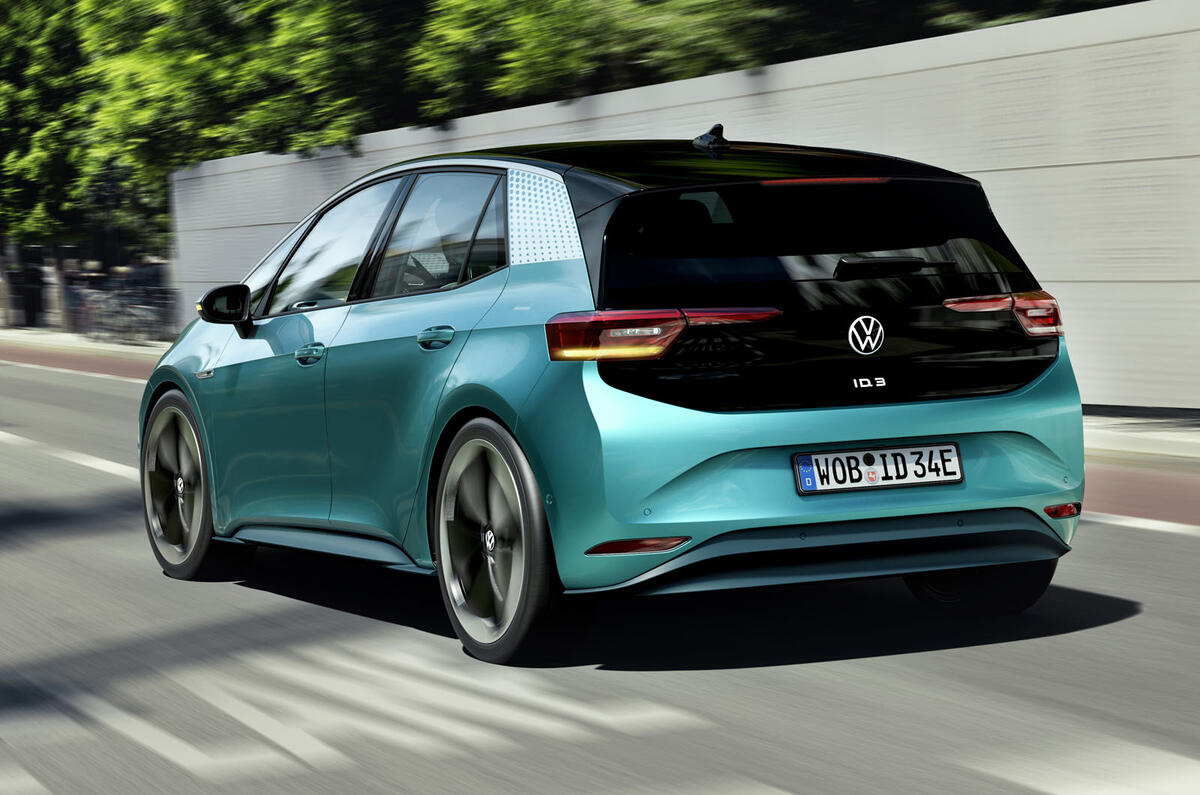 2020 Volkswagen ID 3 reveal - driving rear