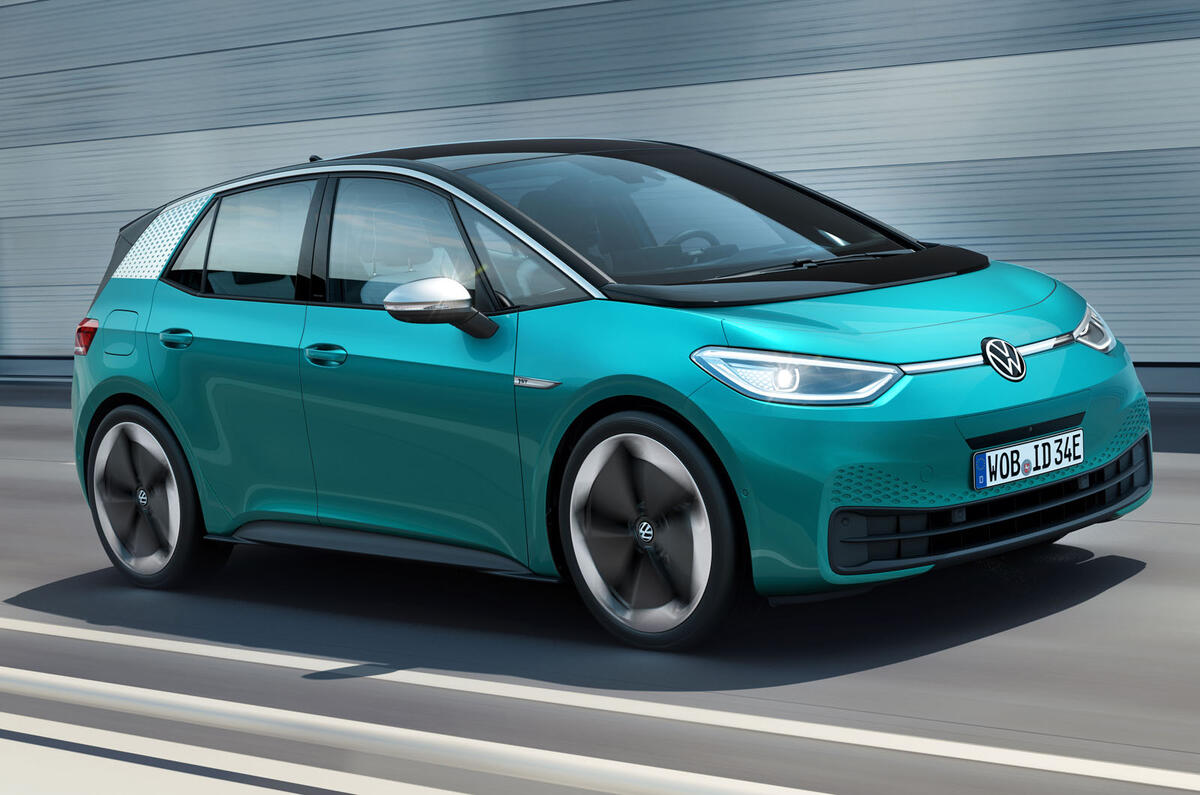 2020 Volkswagen ID 3 reveal - driving front