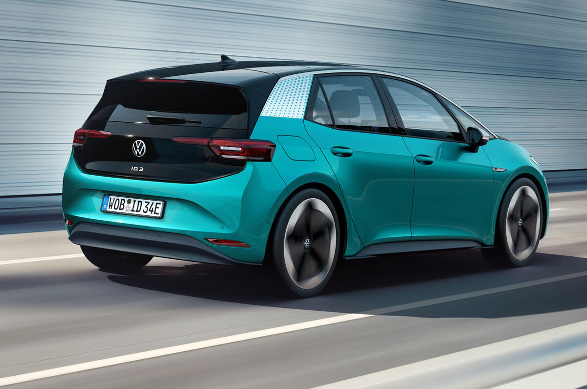 2020 Volkswagen ID 3 reveal - driving rear