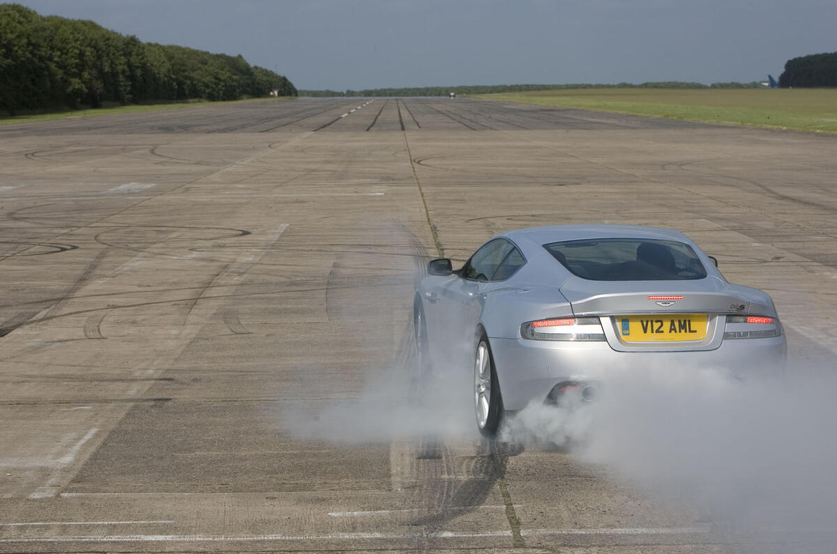 Aston Martin DBS burnout - rear