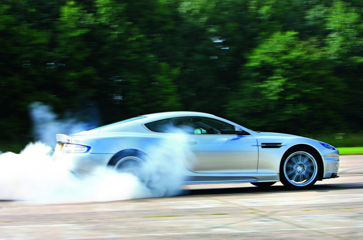 Aston Martin DBS - burnout side