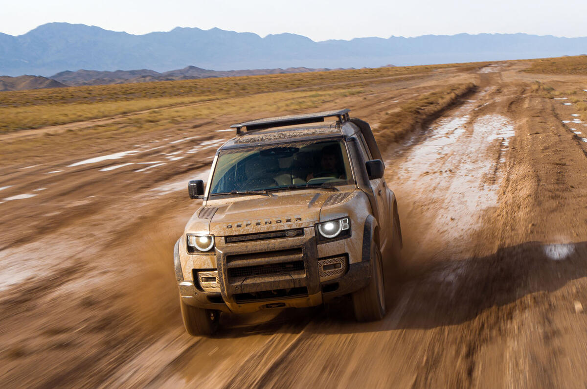 2020 Land Rover Defender reveal - off-roading front