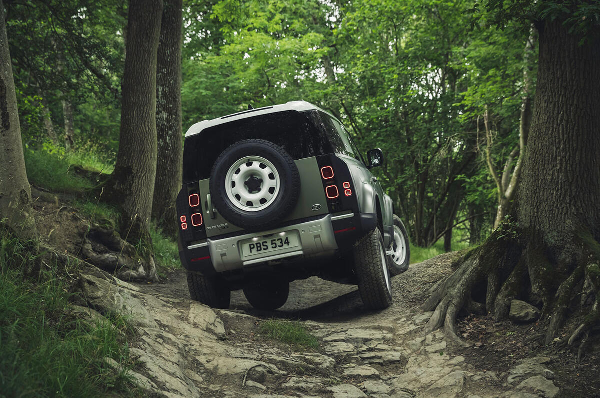 2020 Land Rover Defender reveal - off-roading rear